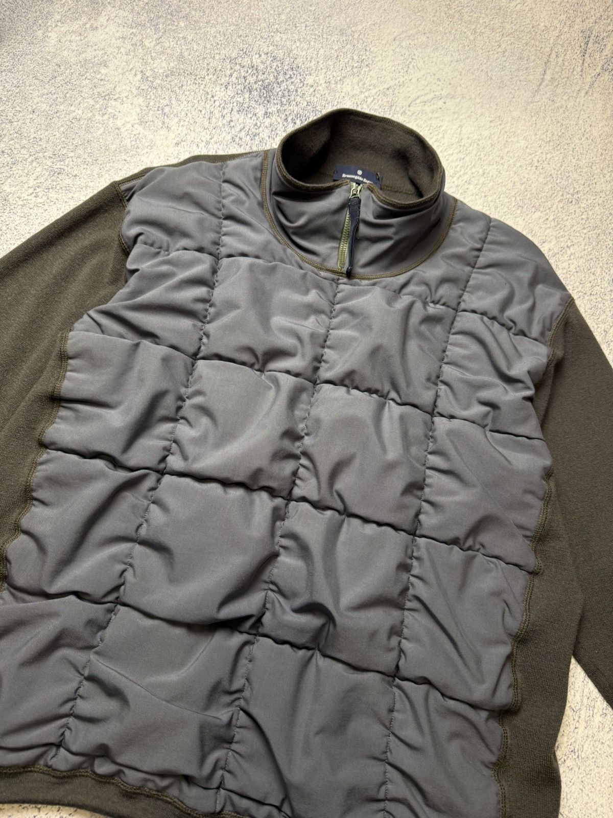 Ermenegildo Zegna Mens Ermenegildo Zegna Hybrid 1/4 zip fleece Size US L / EU 52-54 / 3 - 11 Thumbnail