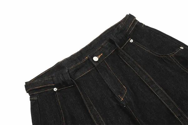VIBE Men's street style loose washed belt jeans y2k Size US 34 / EU 50 - 4 Thumbnail