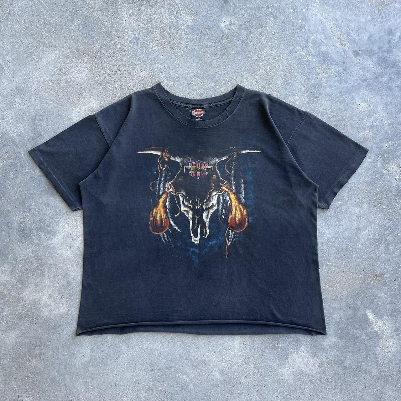 Japanese Brand × Vintage Crazy vintage distressed 90s Harley Davidson grunge tshirt Size US XL / EU 56 / 4 - 1 Thumbnail