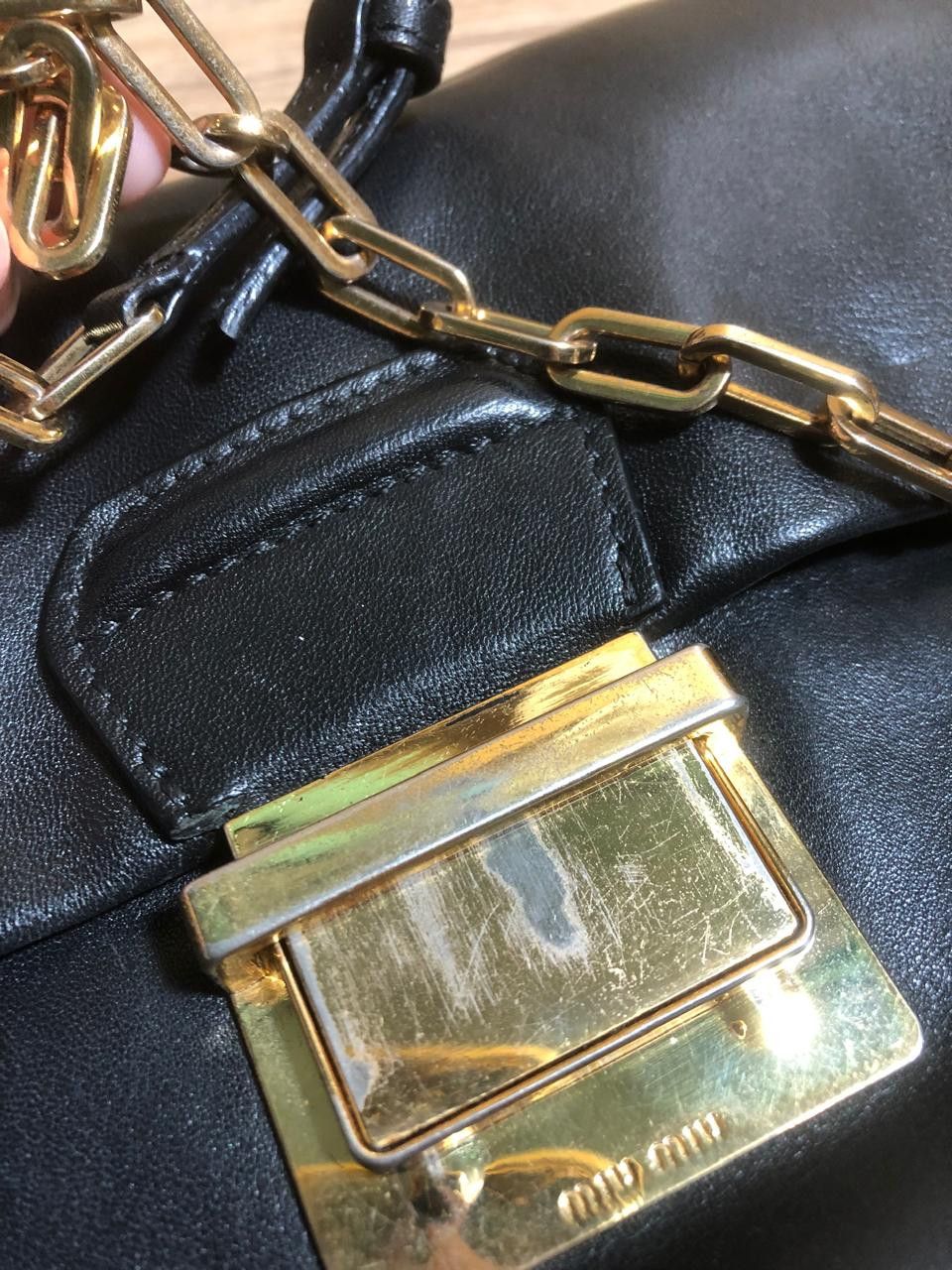 Miu Miu Miu Miu Black Nappa Biker Leather Slingbag / Clutch Size ONE SIZE - 12 Thumbnail