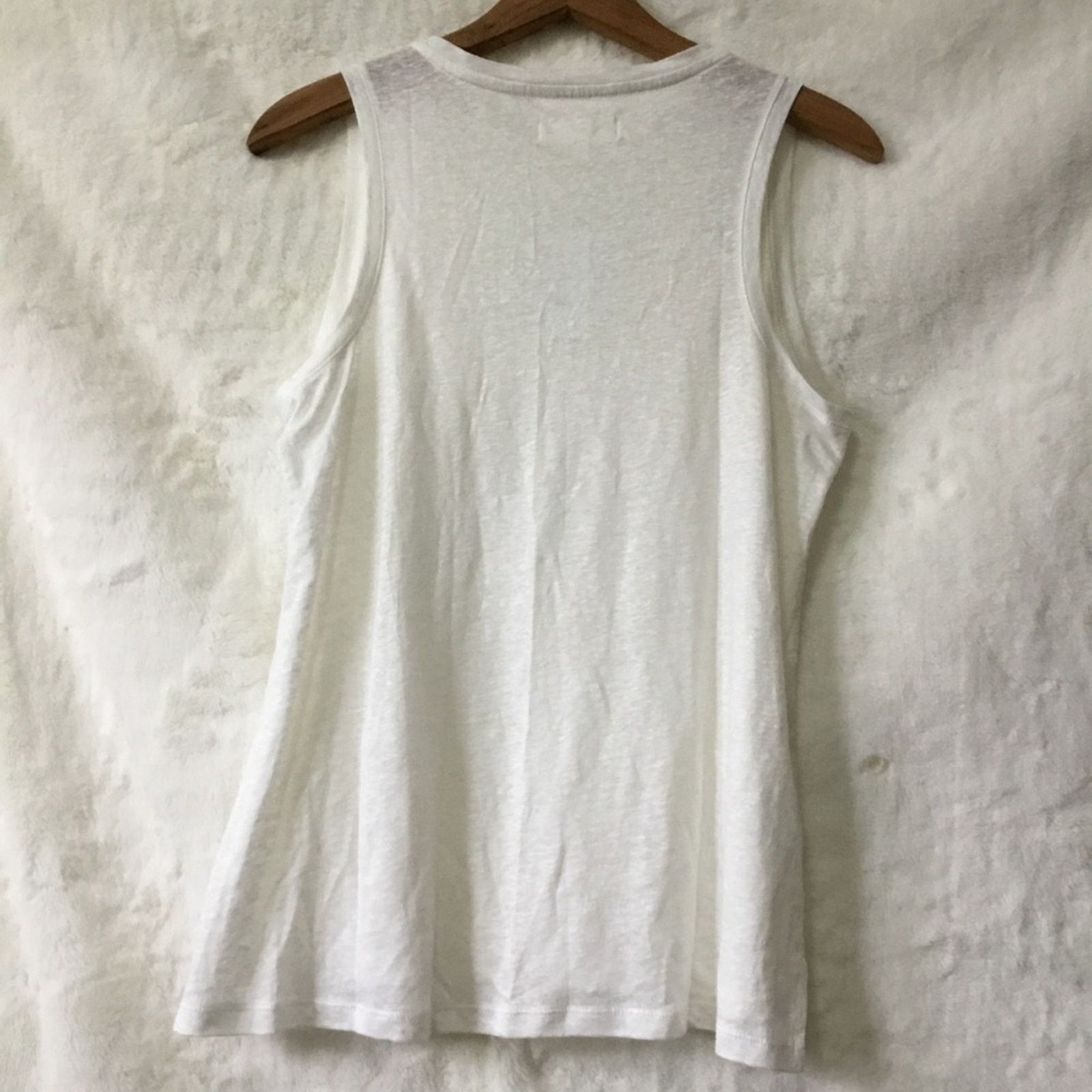 Lou & Grey Lou & Grey by Loft White Linen Tank Top Size S / US 4 / IT 40 - 10 Thumbnail