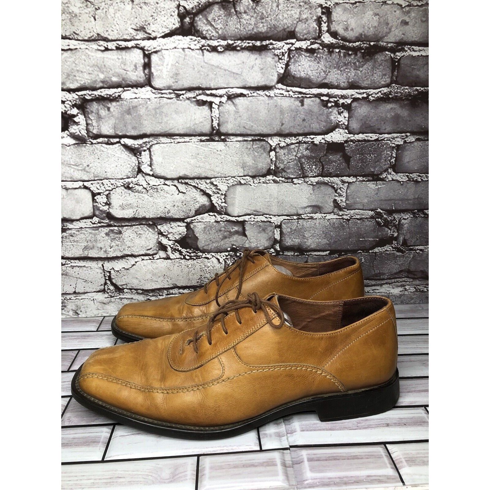 Johnston & Murphy Johnston & Murphy Tan Brown Leather Bicycle Toe Oxfords Shoe Size US 11.5 / EU 44-45 - 6 Thumbnail