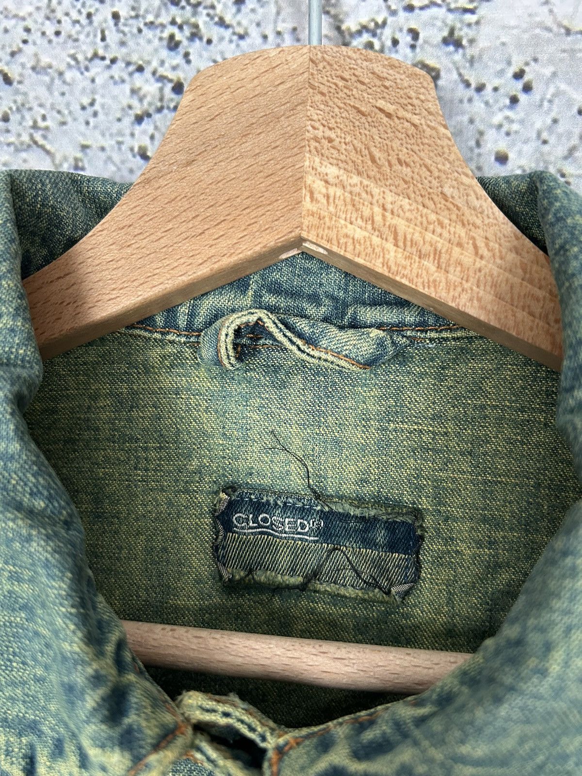 Vintage Vintage Denim Jacket Green Trucker 90s Avantgarde Punk Rock Size US S / EU 44-46 / 1 - 5 Thumbnail