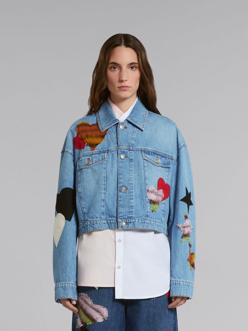 Marni o1w1db10824 Denim Jacket in Blue Size XS / US 0-2 / IT 36-38 - 2 Thumbnail