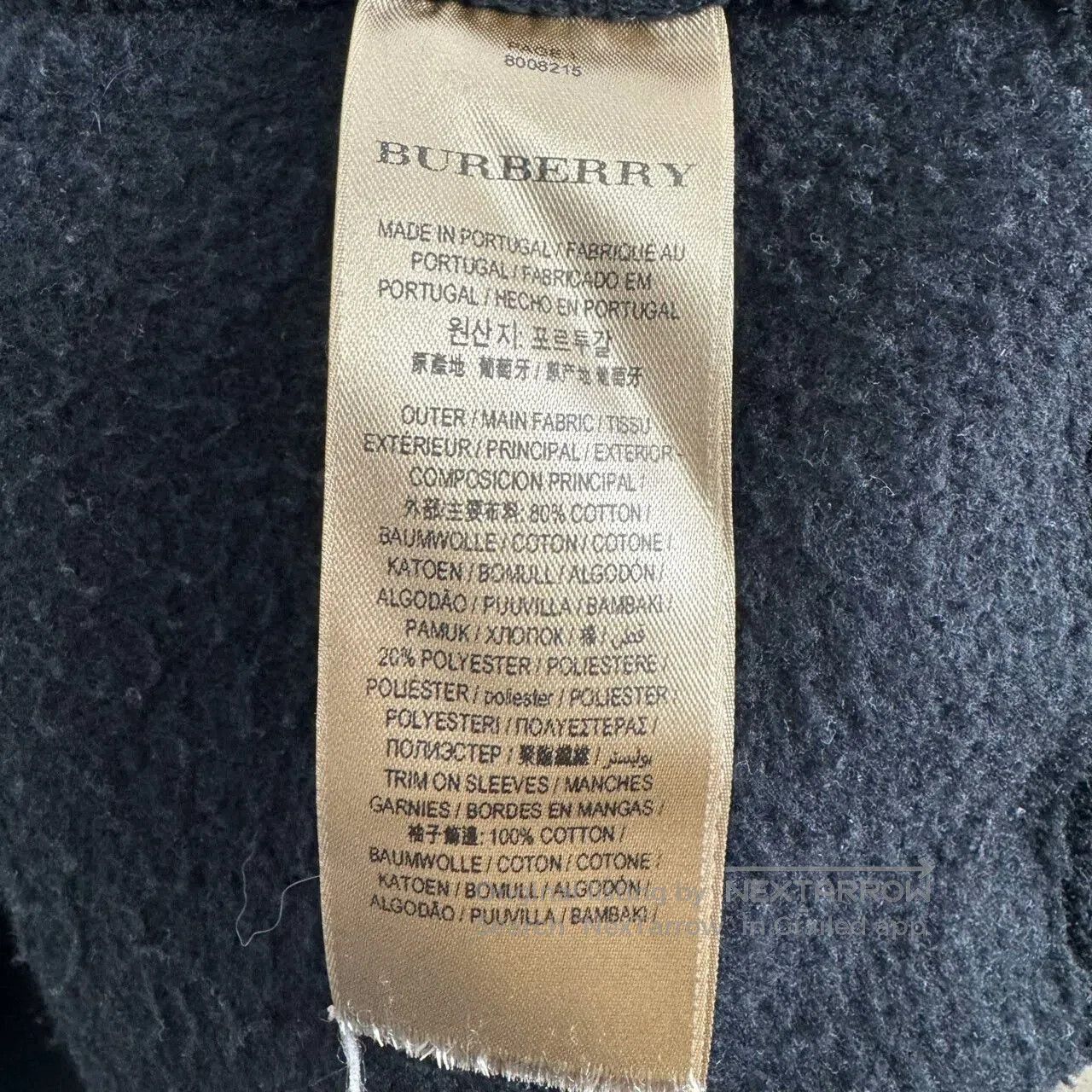 Burberry Burberry Black Logo Sweatshirt with Plaid. Size US M / EU 48-50 / 2 - 4 Thumbnail