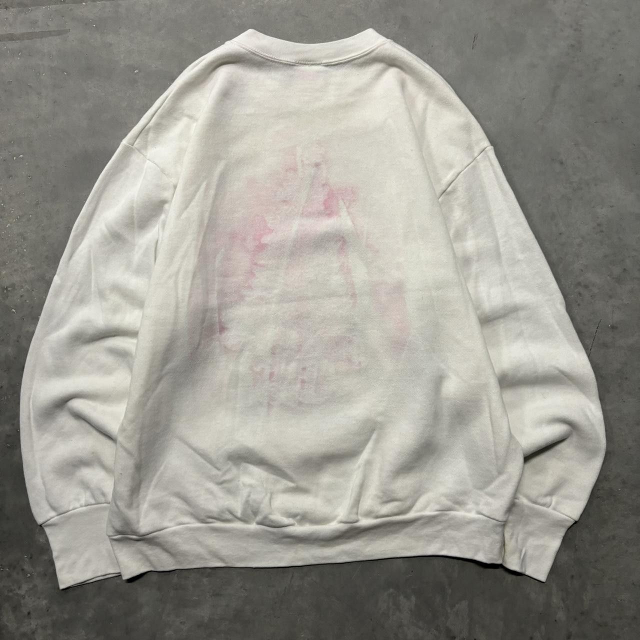 Japanese Brand × Vintage Crazy Vintage 90s White Christmas Santa Claus Holidays Crewenck! Size US L / EU 52-54 / 3 - 5 Thumbnail