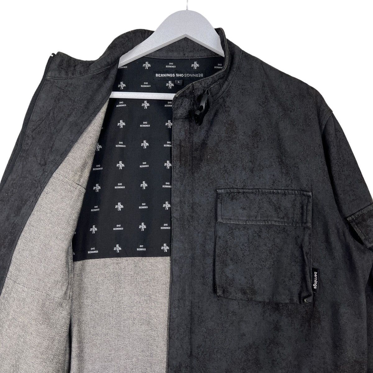 Japanese Brand 🔥 LGB BERNING SHO ABSTRACT DENIM JACKET Size US L / EU 52-54 / 3 - 10 Thumbnail