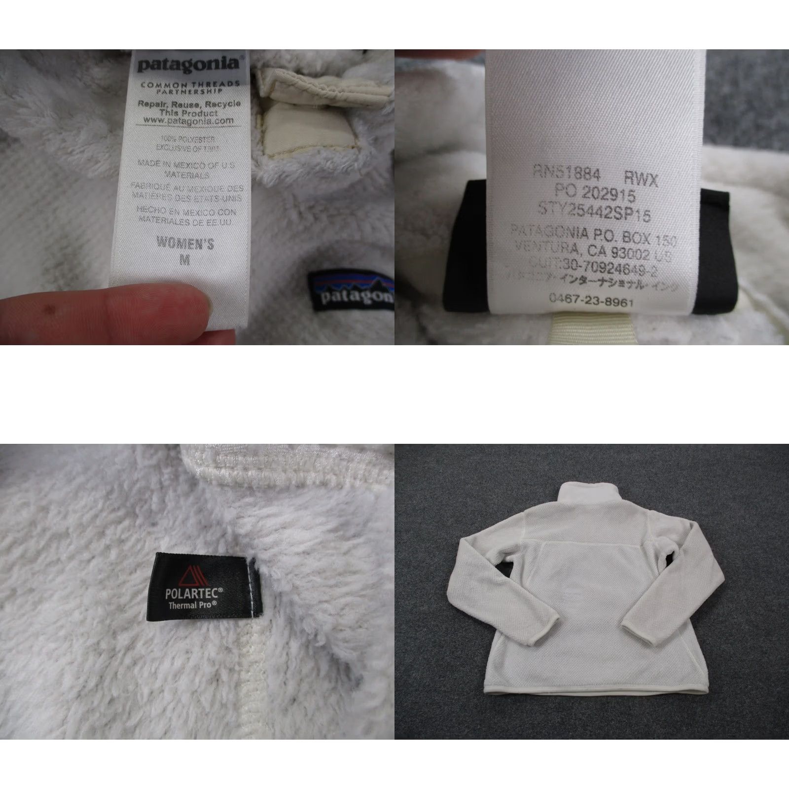 Patagonia Patagonia Snap T Fleece Jacket Womens M White Camping Outdoor Polartec 25442 Size M / US 6-8 / IT 42-44 - 8 Thumbnail