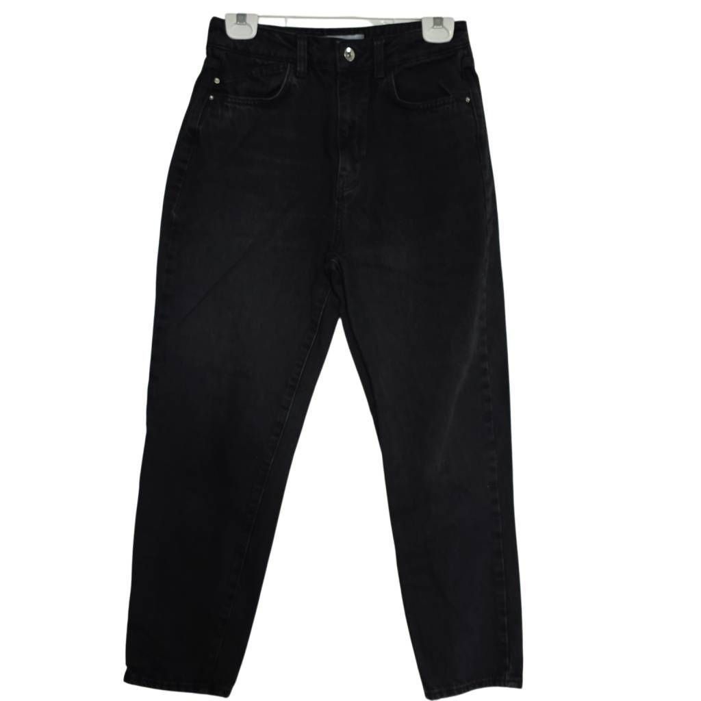 Zara Zara Women's Size 6 Black Denim Relaxed Jeans Size 28" / US 6 / IT 42 - 1 Thumbnail