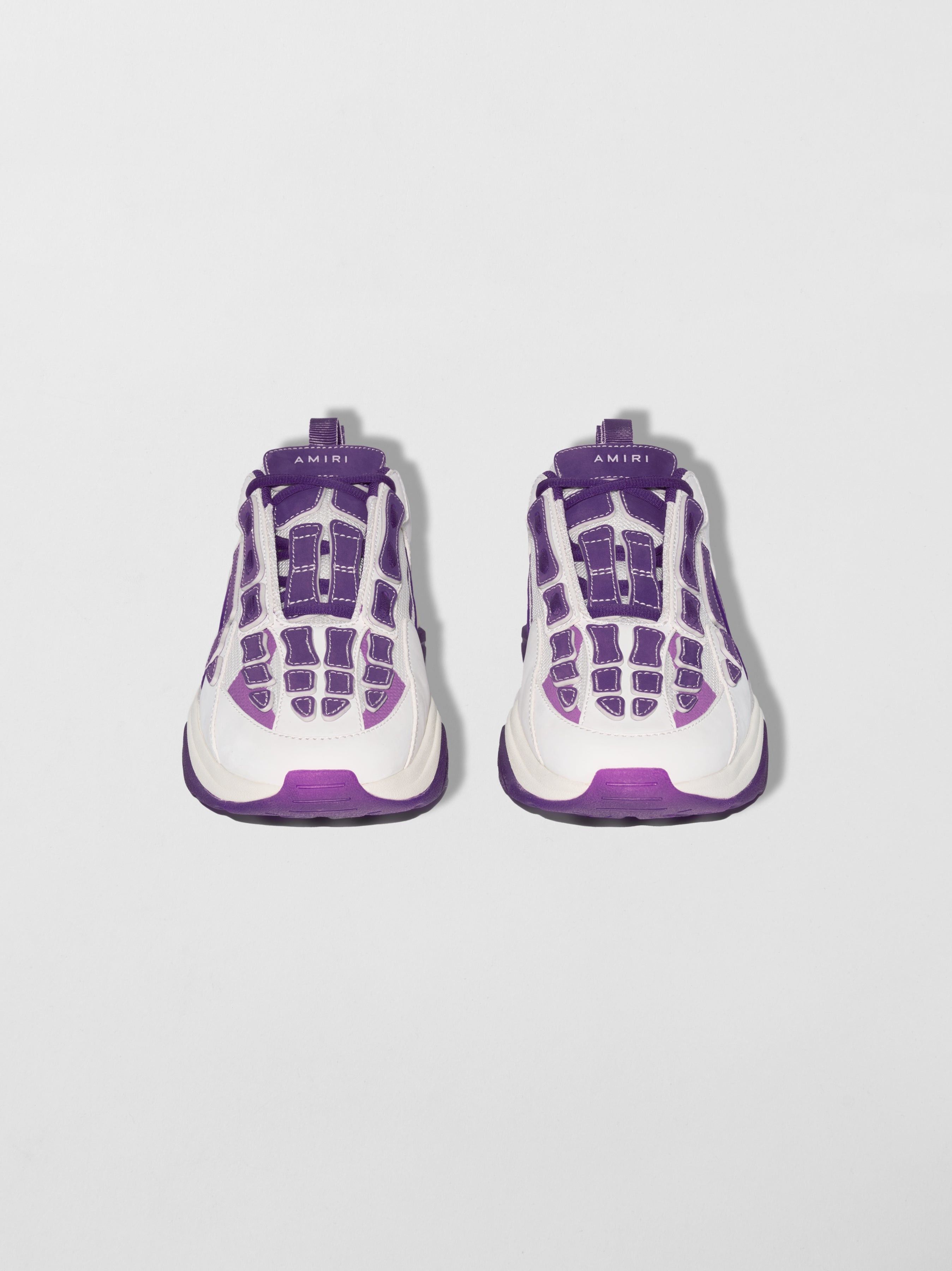 Amiri o1w1db11224 Bone Runner Low-Top Sneakers in White & Purple Size US 12 / EU 45 - 3 Thumbnail