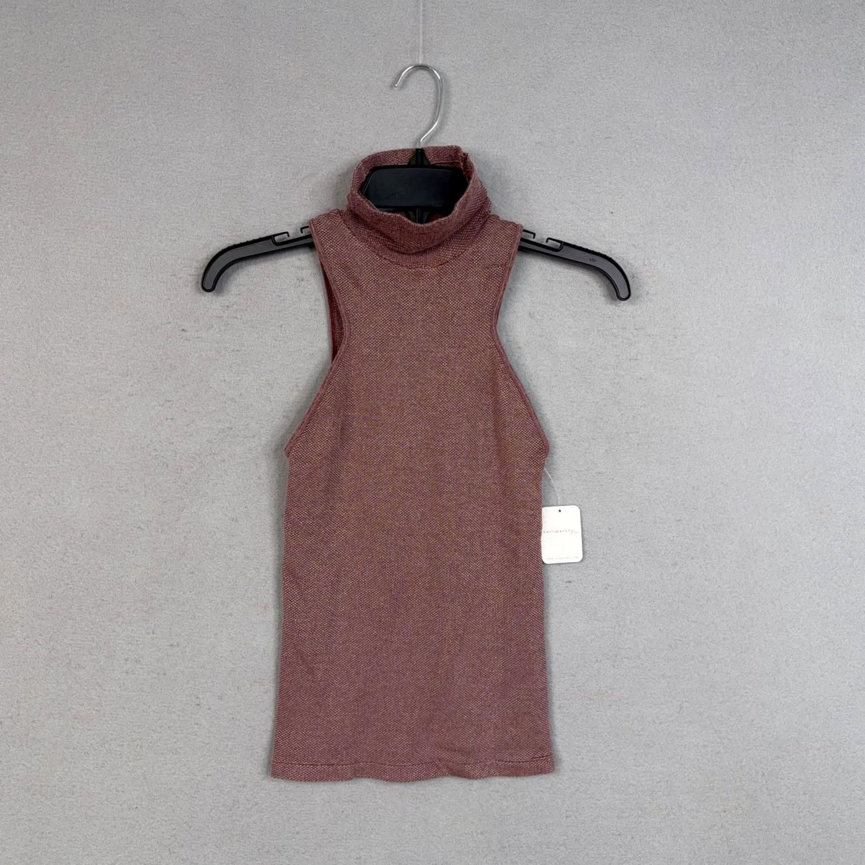 Free People Free People Tank Top Womens M-L Red Turtleneck Sleeveless Knit Basic NWT Size M / US 6-8 / IT 42-44 - 2 Thumbnail