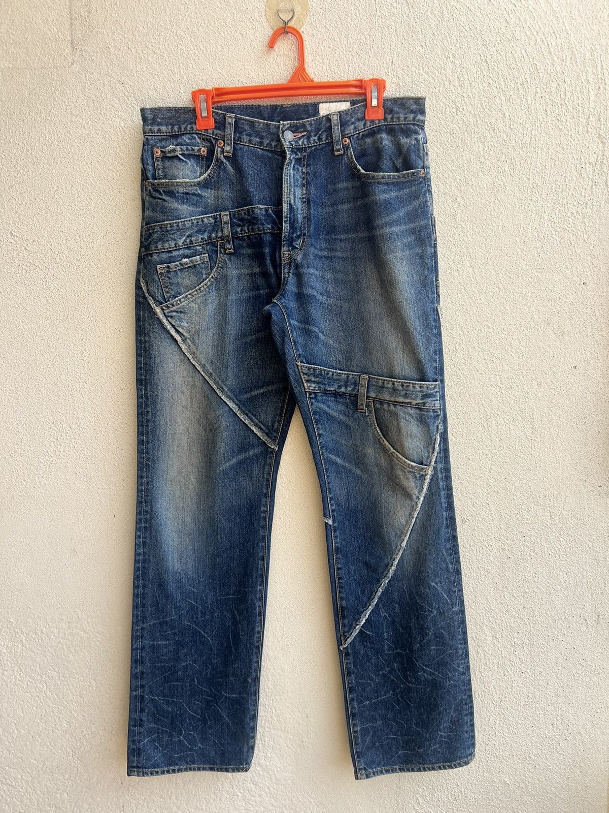 Vintage Vintage Antgauge Multiple Cut Raw Edge Mud Denim Jeans Size US 32 / EU 48 - 23 Thumbnail