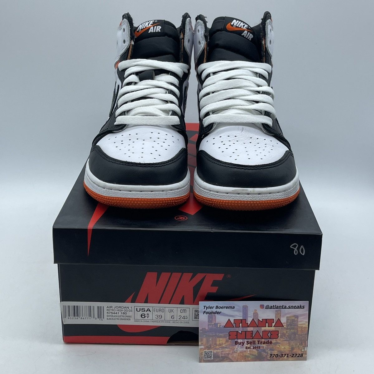 Jordan Brand Air Jordan 1 high electric orange Size US 6.5 / EU 39-40 - 2 Thumbnail