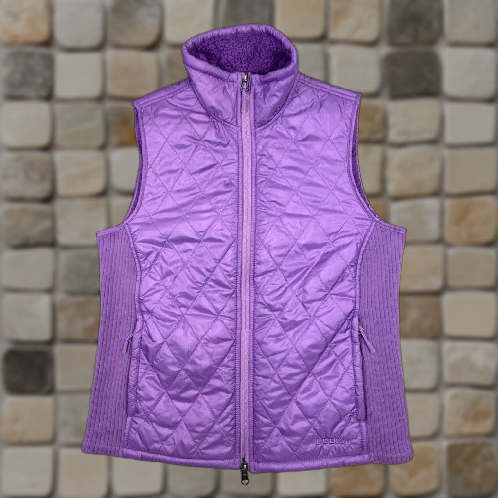Vintage L.L.Bean Vest Womens Small Petite Purple Quilted Full Zip Size S / US 4 / IT 40 - 1 Thumbnail