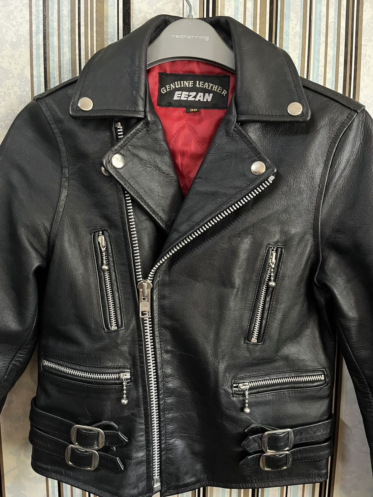 Genuine Leather 2000s EEZAN double collar cowhide size 30 #H5 Size XXS / US 00 / IT 34 - 6 Thumbnail