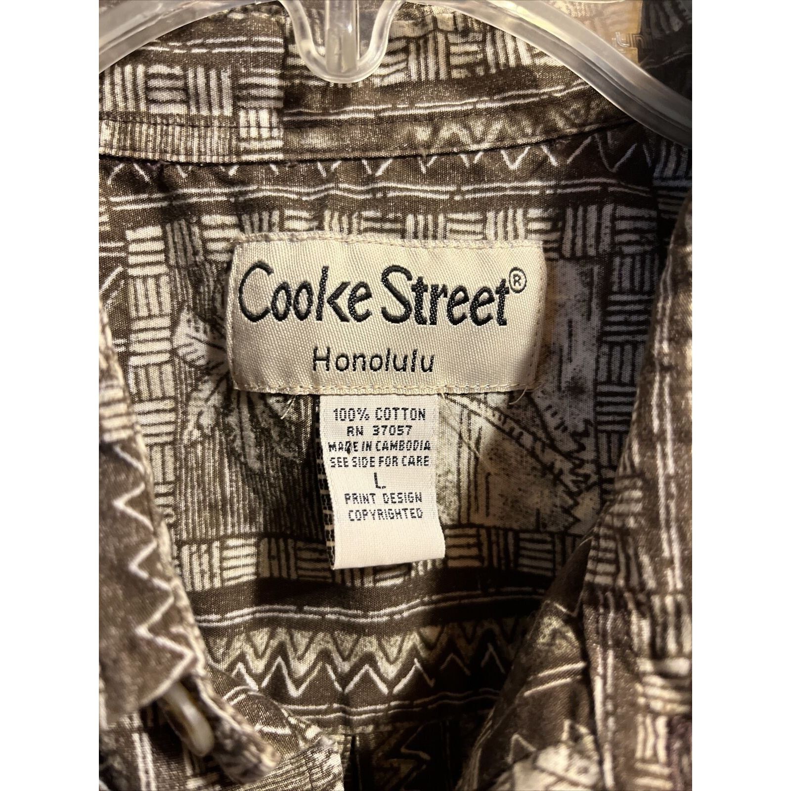 Other Cooke Street Honolulu Men L Brown Floral Button Cotton Shirt Size US L / EU 52-54 / 3 - 3 Thumbnail
