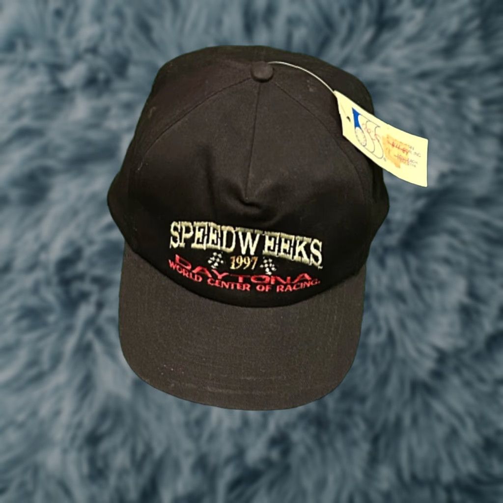 Vintage VINTAGE Daytona Speedway 1997 Speed Weeks NASCAR VTG SnapBack Hat Adult One Size Black 90s Racing Mens NWT Size ONE SIZE - 1 Thumbnail