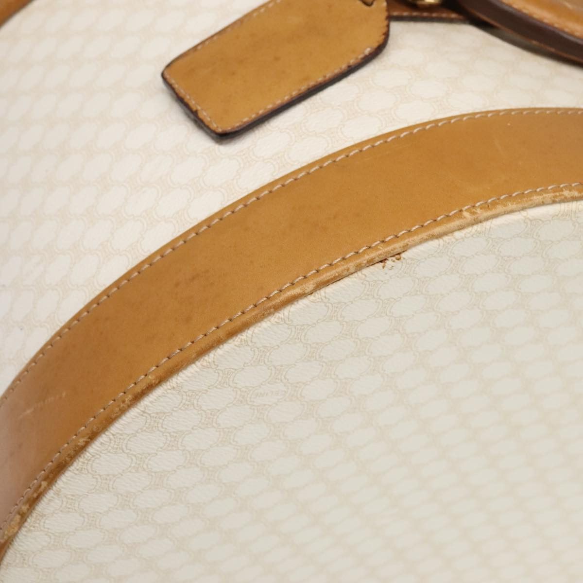 Celine CELINE Macadam Canvas Hat Case Trunk Pvc Leather White Size ONE SIZE - 15 Thumbnail