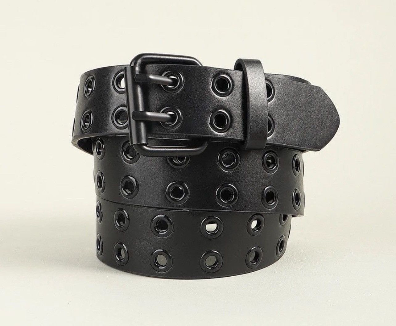 Vintage black Belts Women PU Leather Western Y2K Girls Belt Size ONE SIZE - 3 Thumbnail