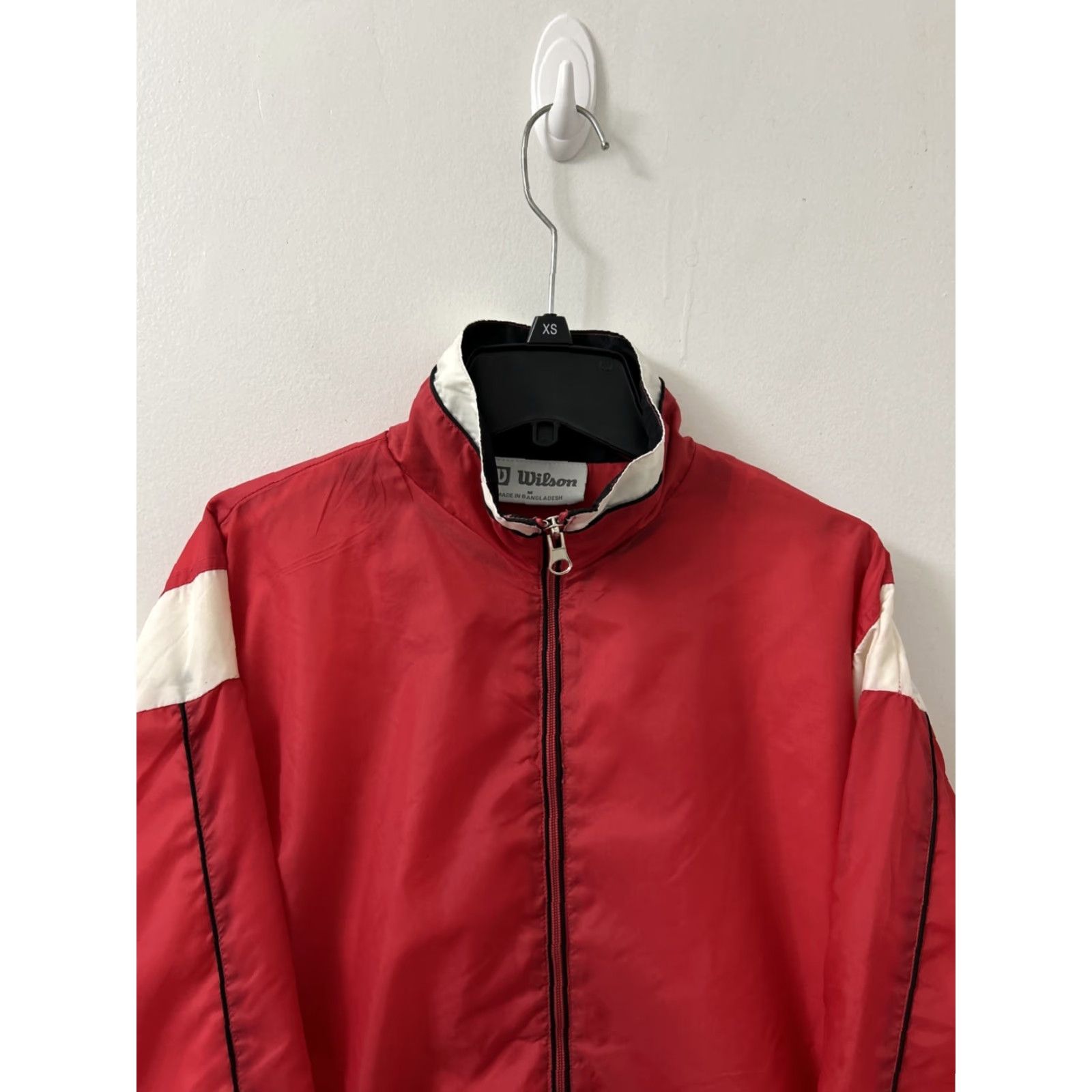 Wilson Wilson Jacket Mens M Red White Full Zip Lightweight Windbreaker Pockets Tennis Size US M / EU 48-50 / 2 - 2 Thumbnail