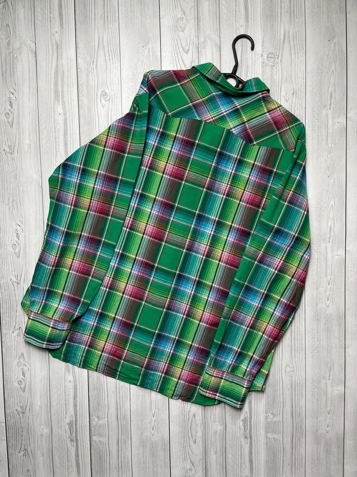 Polo Ralph Lauren × Vintage Vintage Polo Ralph Lauren Green plaid western Shirt rare XXL Size US XXL / EU 58 / 5 - 5 Thumbnail