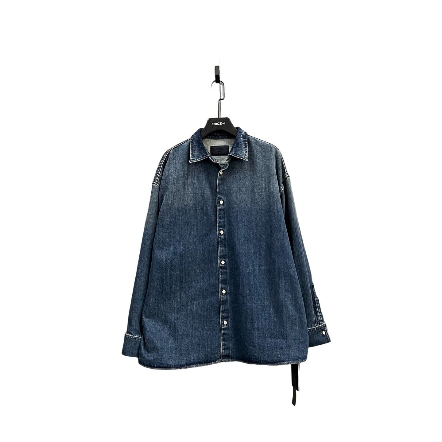 Prada Prada Triangle Logo Denim Shirt Size L Size US L / EU 52-54 / 3 - 1 Thumbnail