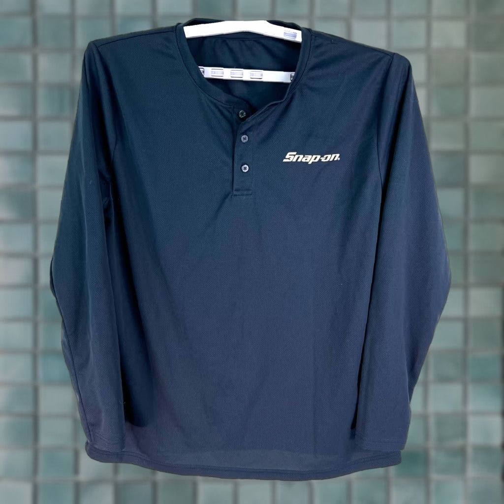 Vintage Snap-On Long Sleeve Thermal Henley Shirt Mens L Blue Size US L / EU 52-54 / 3 - 1 Thumbnail