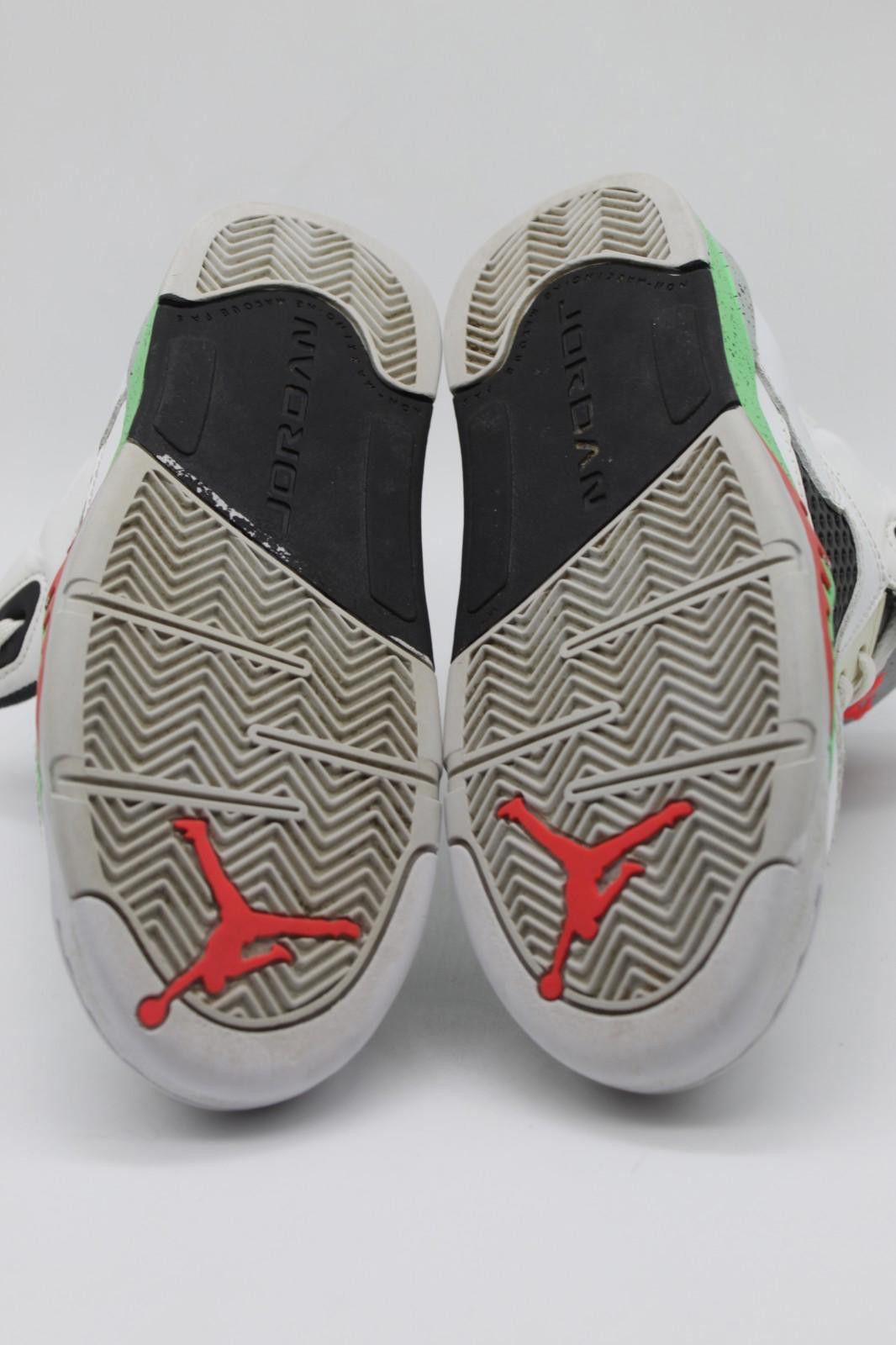 Jordan Brand Jordan 5 Retro White/Red/Poison Green/BLK 440889-115 Size 2 Size US 5 / EU 37 - 7 Thumbnail