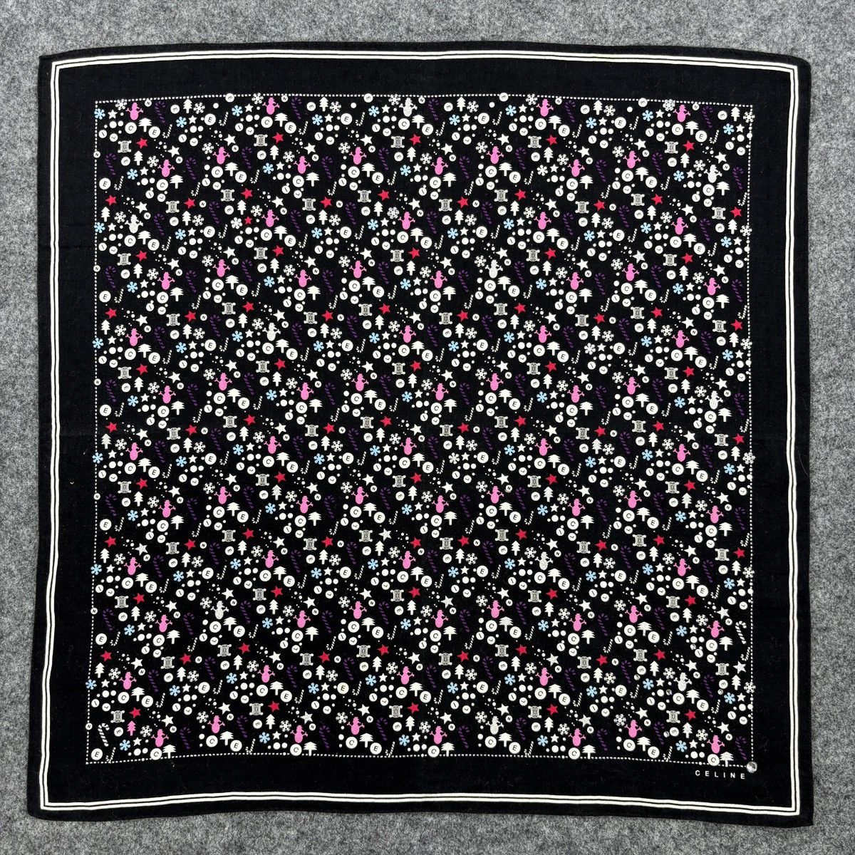Vintage Celine Handkerchief # E062 # Bandana # Neckerchief Size ONE SIZE - 3 Thumbnail