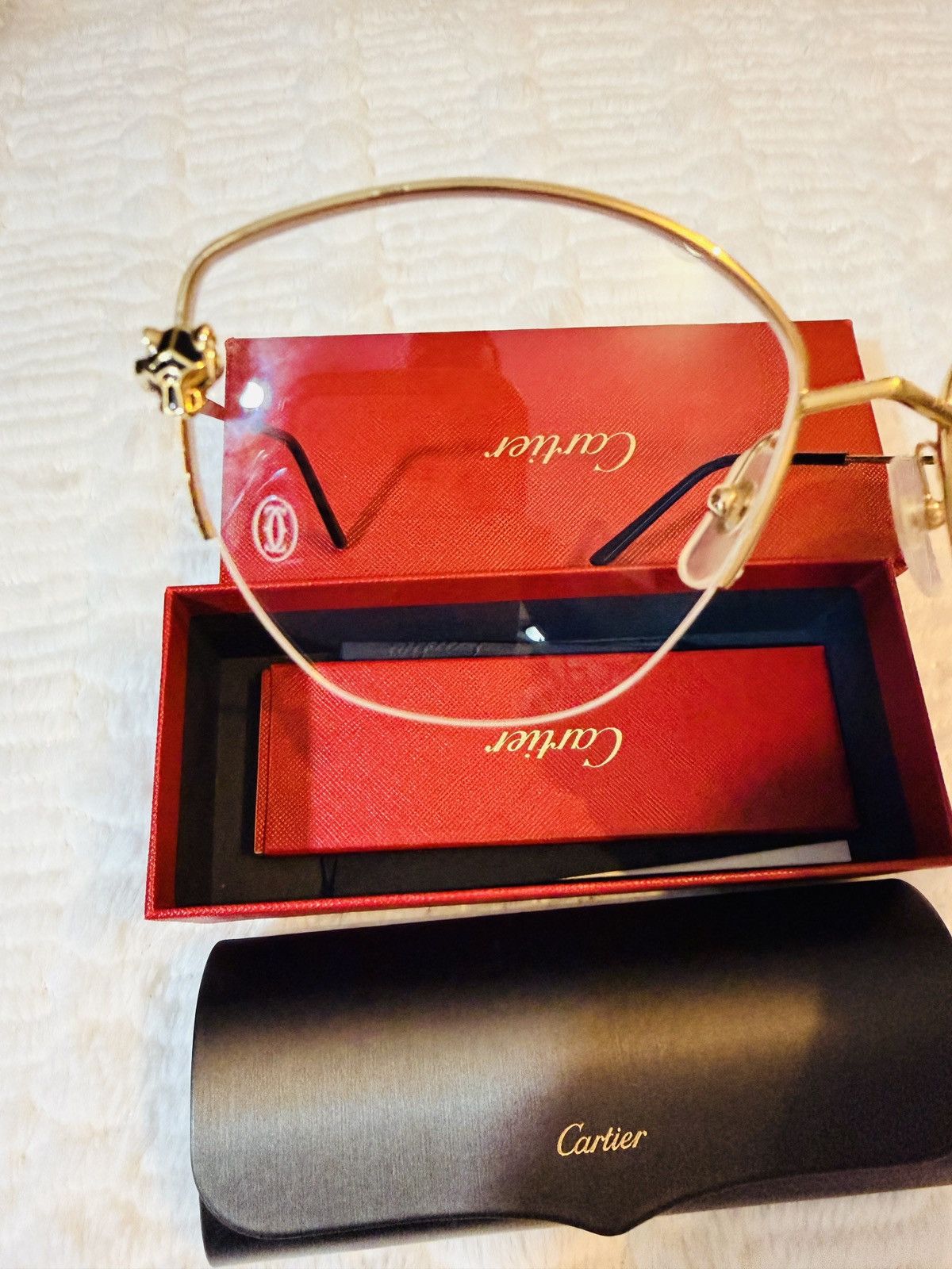 Cartier Cartier Eyeglasses Panthère CT03700 001 Size ONE SIZE - 7 Thumbnail