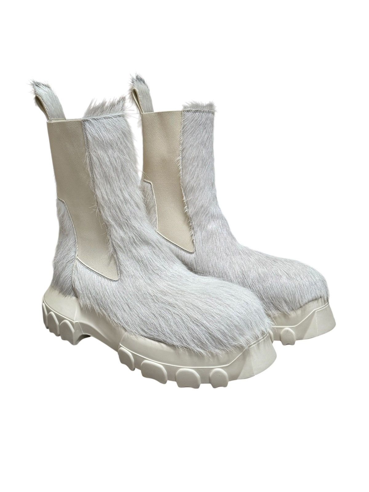 Rick Owens Rick Owens Beatle Bozo Tractor Calf Hair Chelsea Boots Size US 8 / EU 41 - 1 Thumbnail