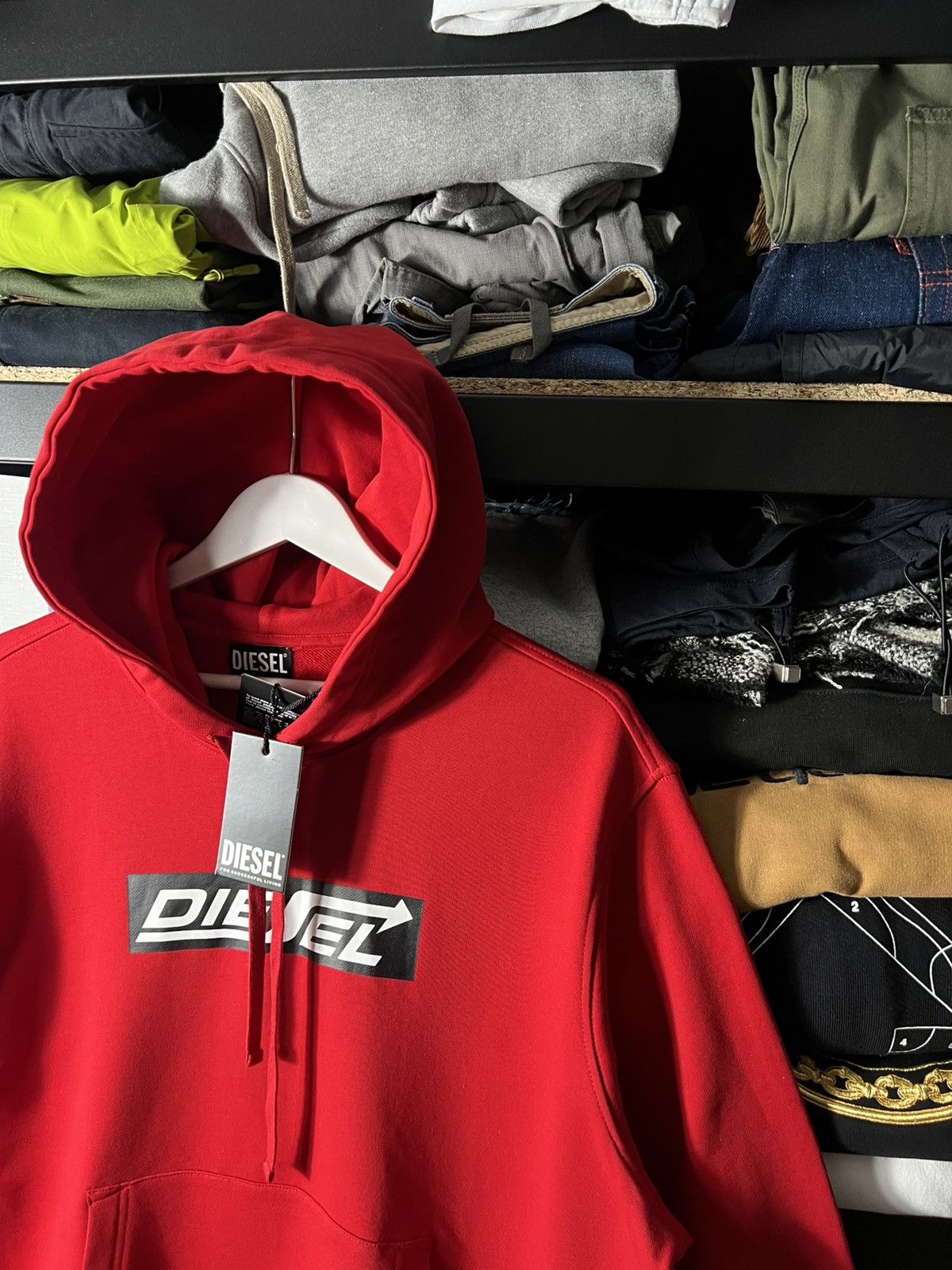 Diesel 🔥 NWT Diesel “For Successful Living” Red Logo Hoodie XXL Size US XXL / EU 58 / 5 - 6 Thumbnail