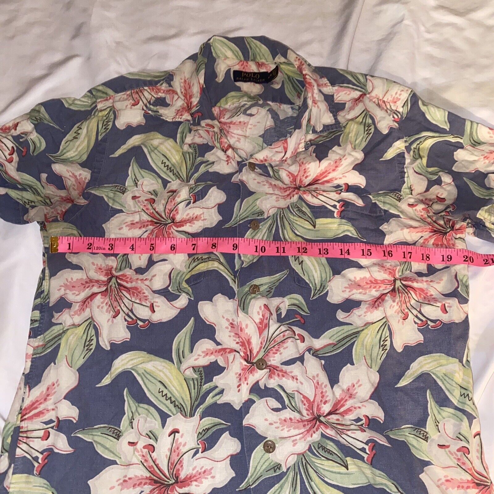 Polo Ralph Lauren Polo Ralph Lauren Floral Linen Blend Shirt Men Size Medium Size US M / EU 48-50 / 2 - 5 Thumbnail