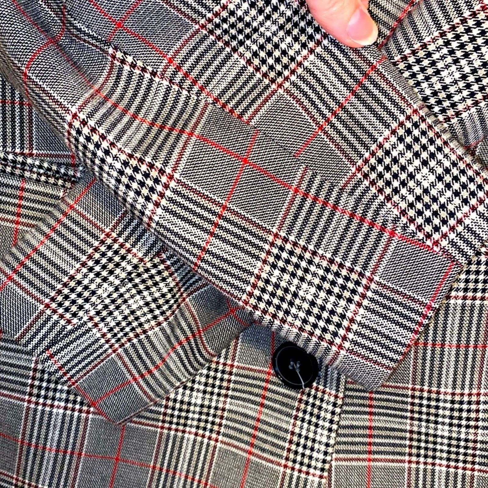 Urban Outfitters New Urban Outfitters $99 Plaid Red Blk Check Blazer S Size S / US 4 / IT 40 - 7 Thumbnail