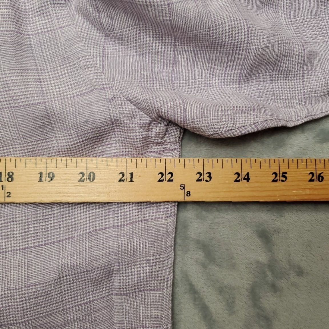 UNTUCKit VINTAGE Untuckit Shirt Mens Medium Purple Plaid 100% Linen Summer Comfort Classic Casual Mens Size US M / EU 48-50 / 2 - 8 Thumbnail