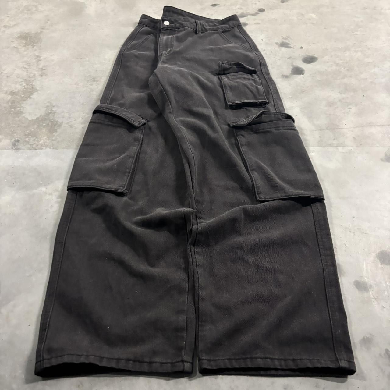 Vintage Crazy Vintage Y2K/2000s Baggy Grunge Black Streetwear Cargo Jeans! 36x32 Size US 36 / EU 52 - 3 Thumbnail