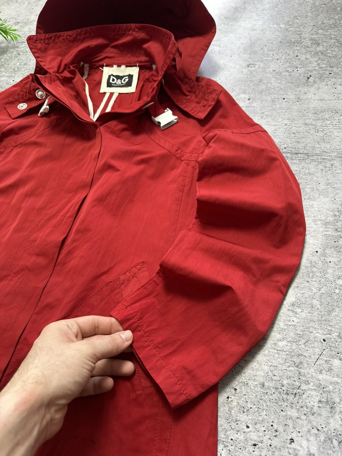 Dolce & Gabbana Vintage 90s Dolce Gabbana Rain Hooded Jacket D&G Trench Size M / US 6-8 / IT 42-44 - 7 Thumbnail