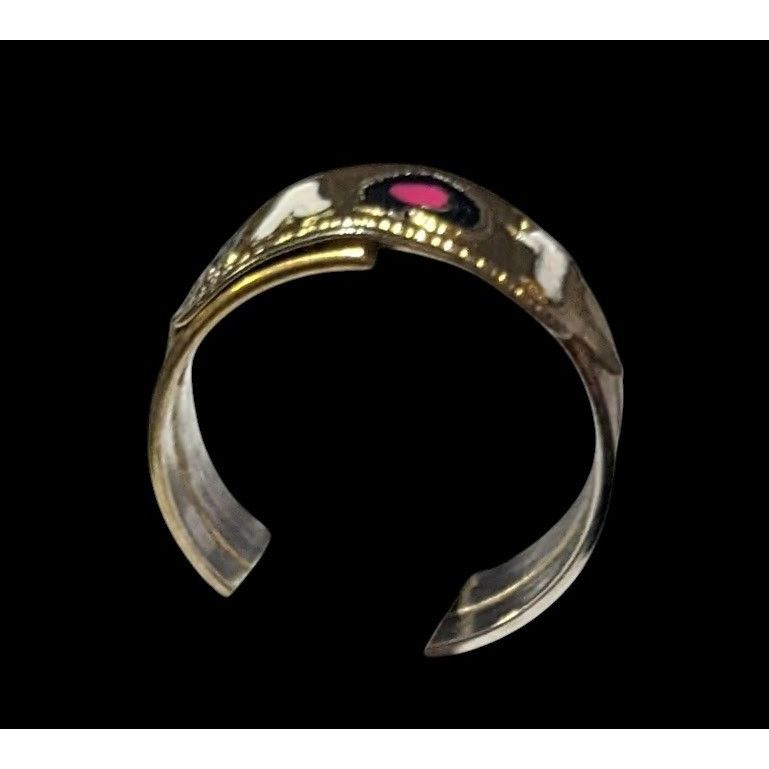 Other Coquette Gold Tone Enamel Filled Love Ring Size 8 Size ONE SIZE - 4 Thumbnail