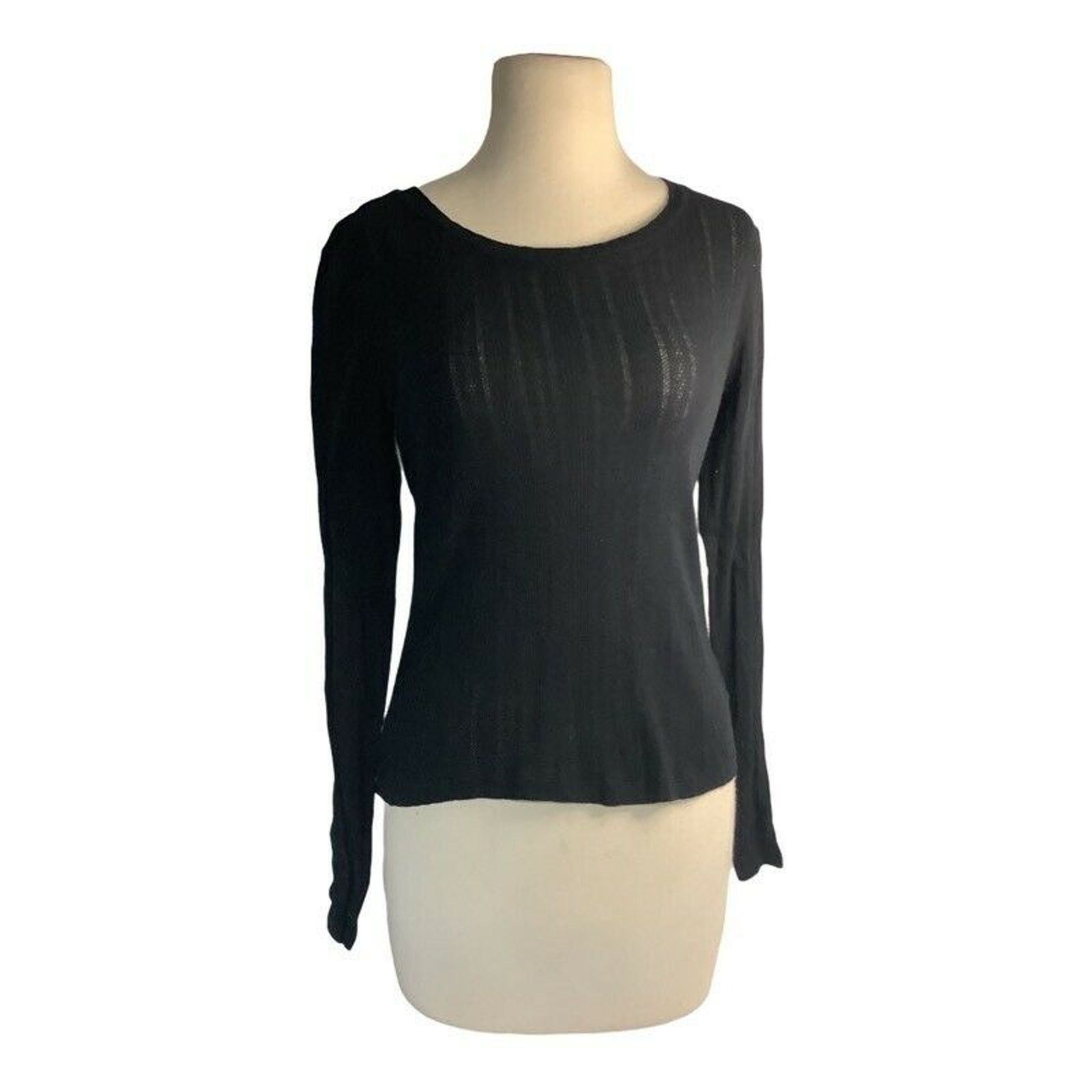 American Eagle Outfitters American Eagle Outfitters Womens Blouse Black Long Sleeve S Size S / US 4 / IT 40 - 2 Thumbnail