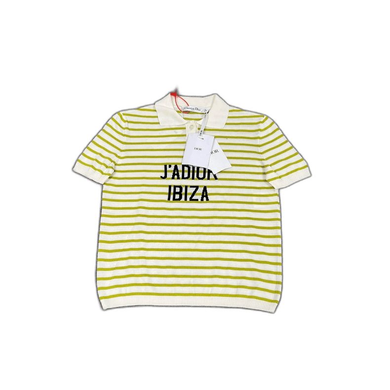 Dior Dior Striped Knit Polo with Logo-2506 Size S / US 4 / IT 40 - 1 Thumbnail