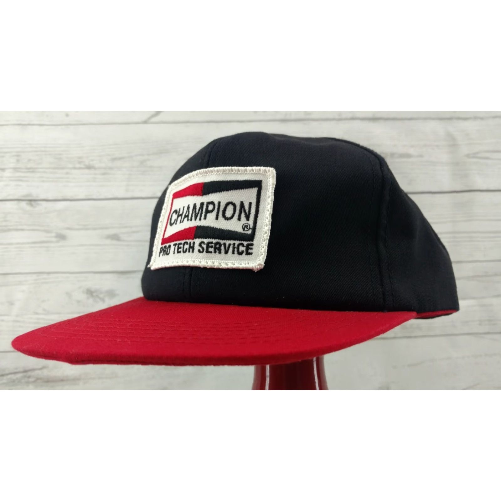 Champion Champion Pro Tech Service K product Snapback Hat USA Made Cap Hat Men's Adjustable Black Size ONE SIZE - 4 Thumbnail