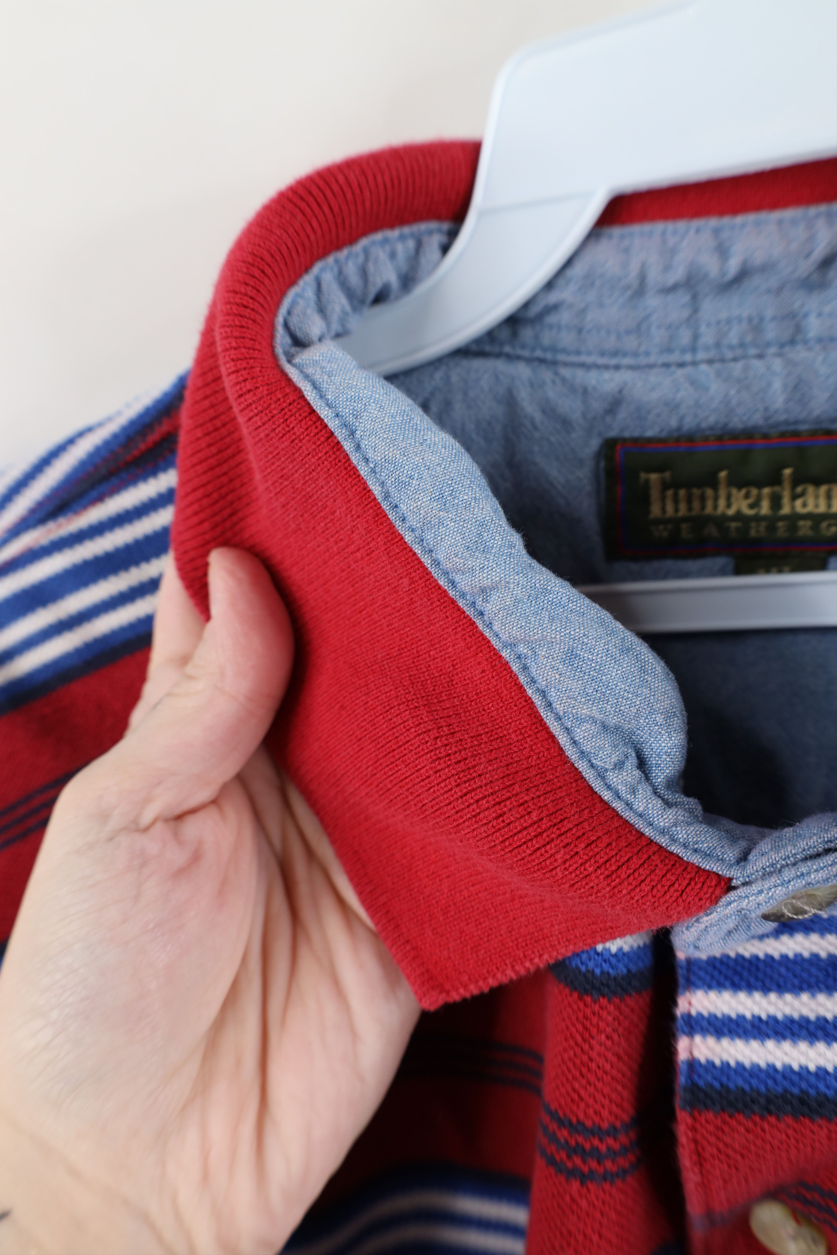 Timberland × Vintage Vintage 90s Timberland Heavyweight Knit Collared Polo Size US XL / EU 56 / 4 - 9 Thumbnail