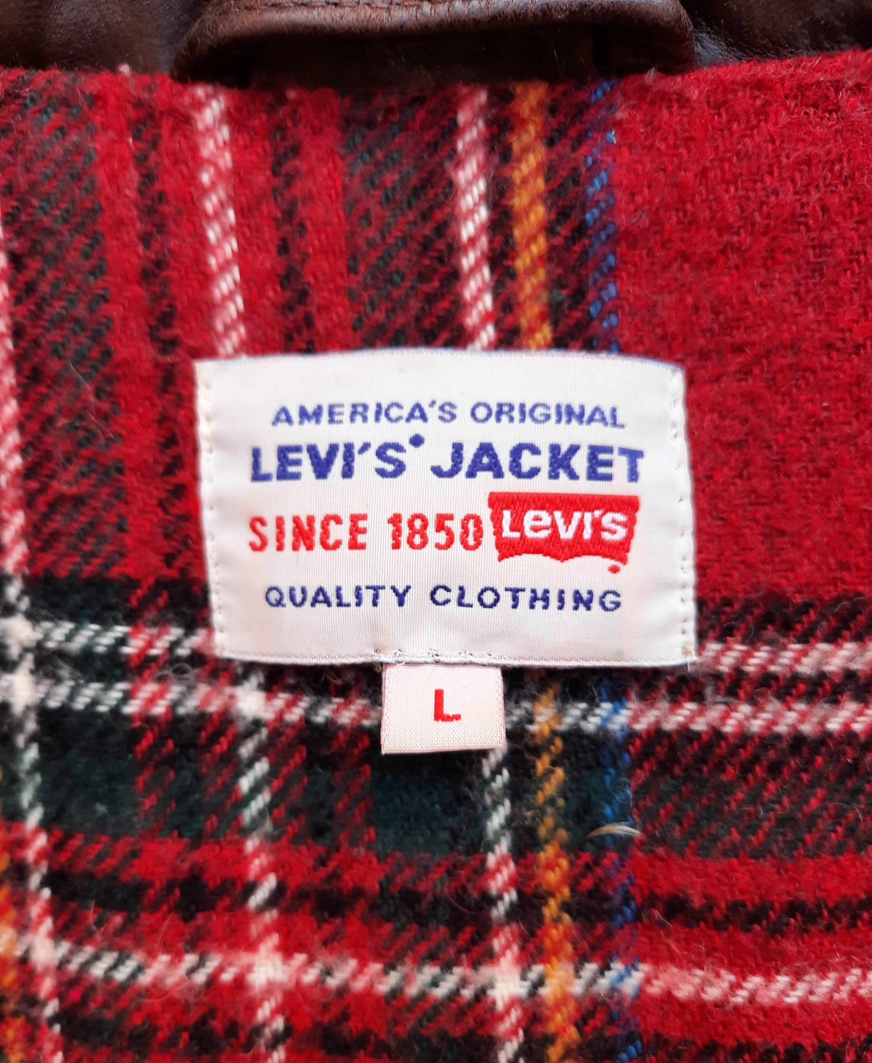 Levi's Vintage Clothing Vintage 90s Levi’s Brown Leather Jacket Cow Nappa Coat Size US L / EU 52-54 / 3 - 4 Thumbnail