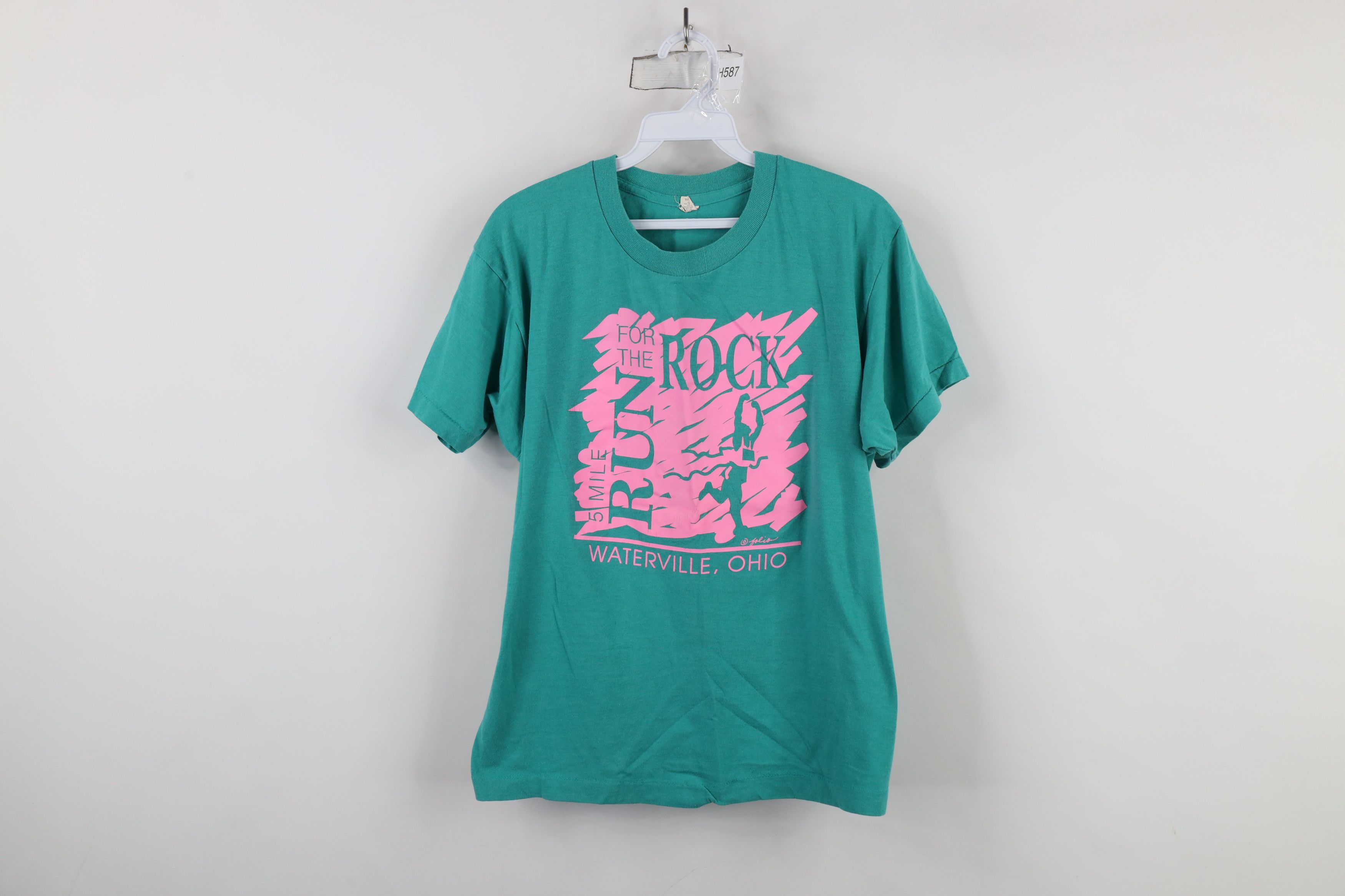 Vintage Vintage 80s 90s Run For the Rock Road Race Ohio T-Shirt USA Size L / US 10 / IT 46 - 1 Thumbnail