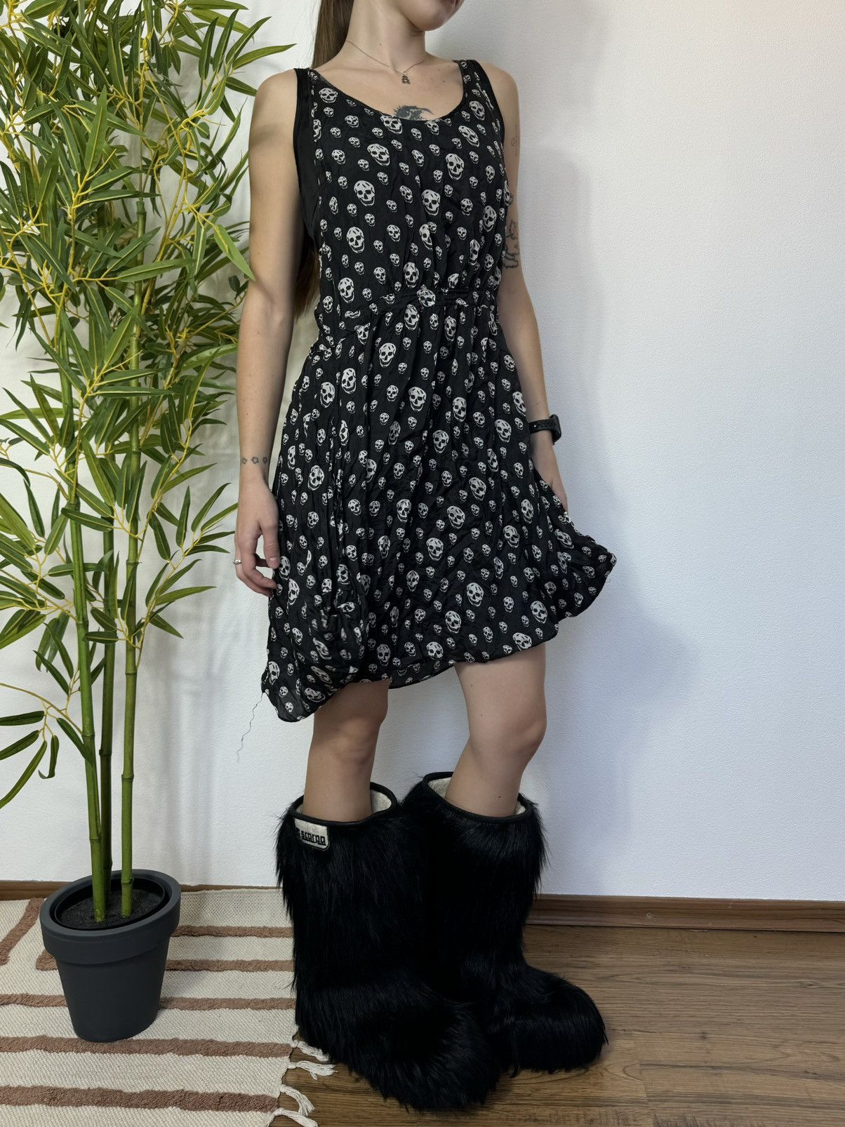 Vintage ALEXANDER MCQUEEN STYLE SILK DRESS Size XS / US 0-2 / IT 36-38 - 3 Thumbnail