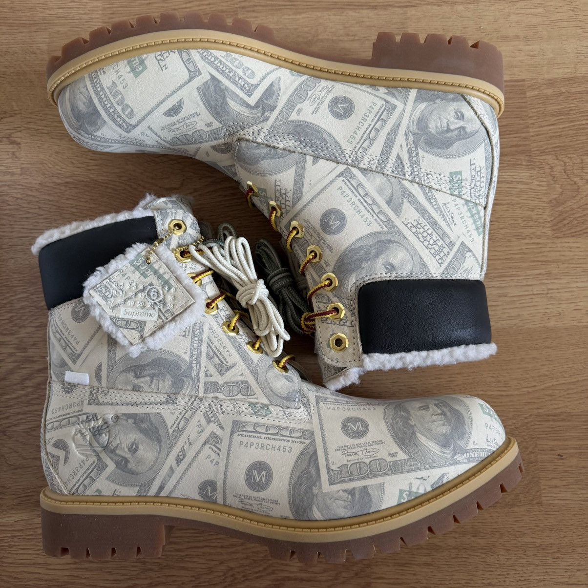 Maison Margiela × Supreme Supreme MM6 Maison Margiela Timberland 6” Boot Dollar Print Size US 10 / EU 43 - 2 Thumbnail