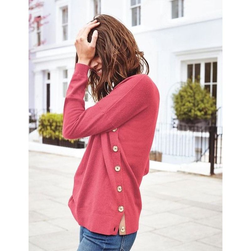 Boden Boden Grace Button Sweater Cream sz XS side buttons Size XS / US 0-2 / IT 36-38 - 2 Thumbnail