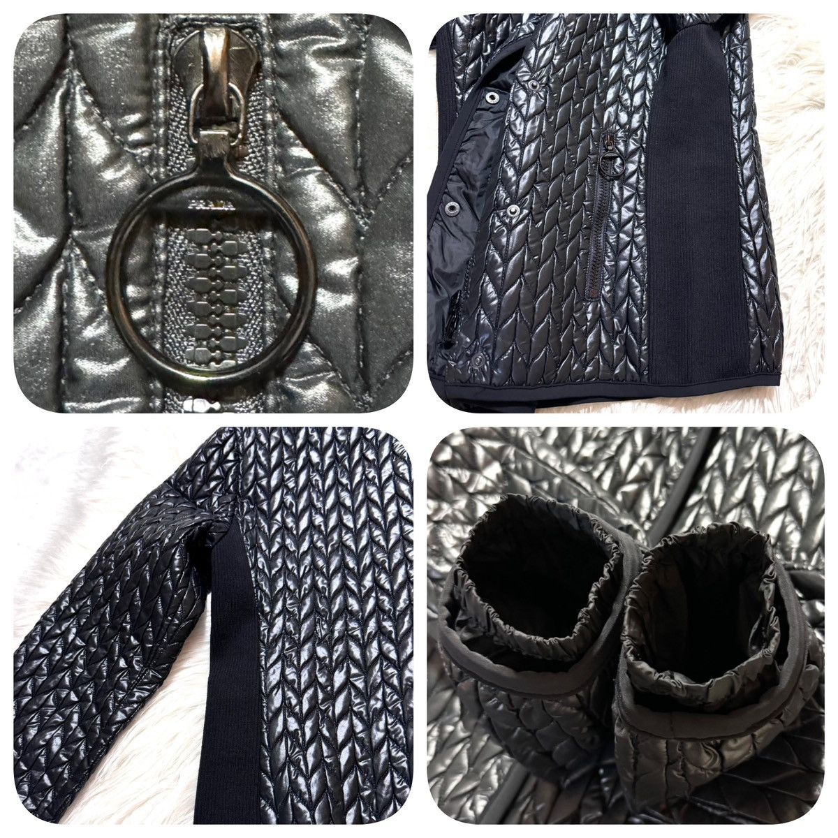 Prada Prada Sport ribbed gathered nylon jacket, black, size 40, Size S / US 4 / IT 40 - 4 Thumbnail