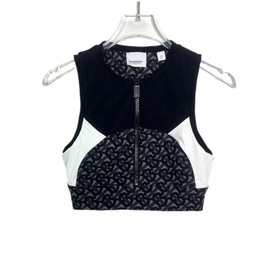 Burberry [Burberry] TB Monogram Zip Vest XS Charcoal Size XS / US 0-2 / IT 36-38 - 1 Thumbnail