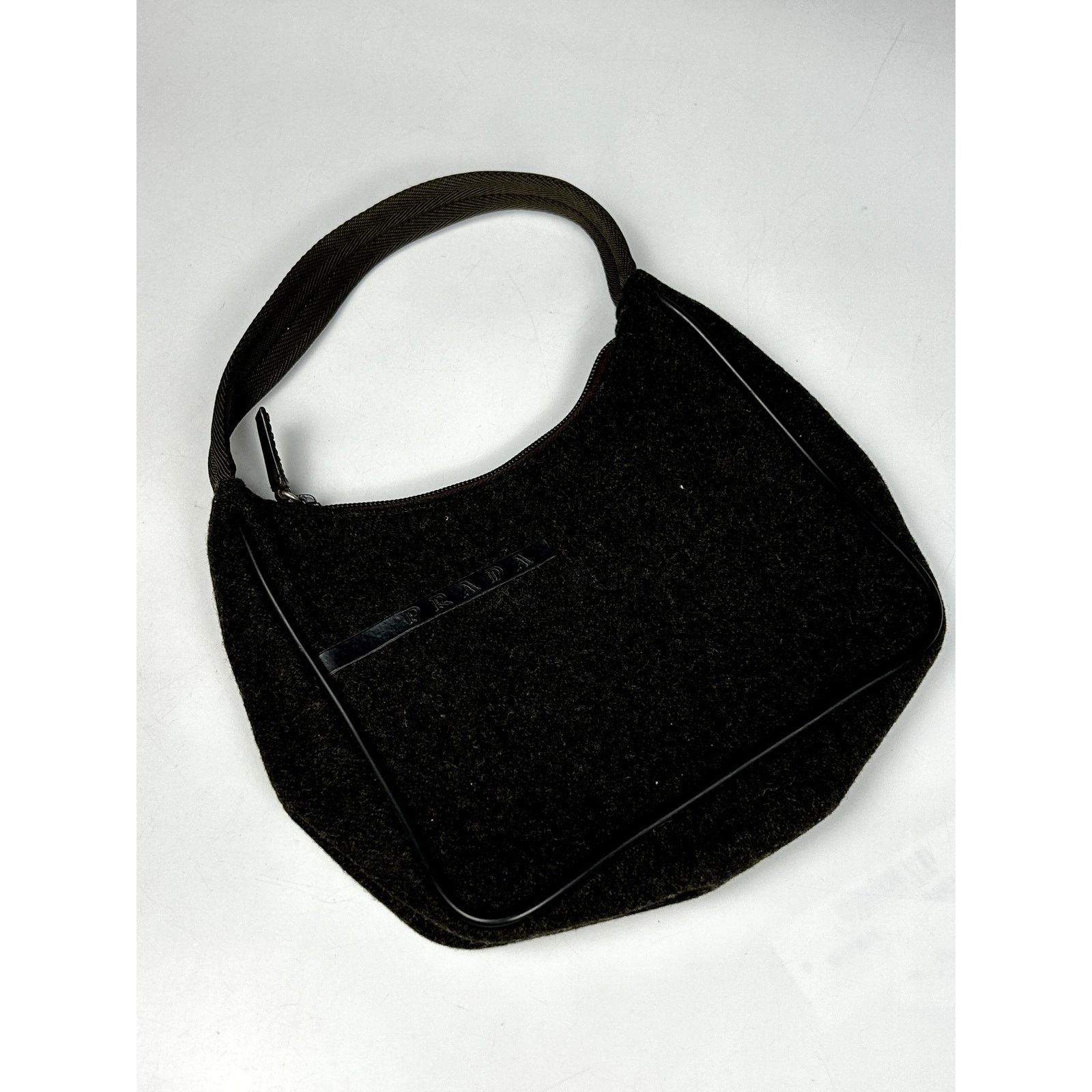 Prada Prada Hobo Wool Gray Mini Bag Size ONE SIZE - 5 Thumbnail